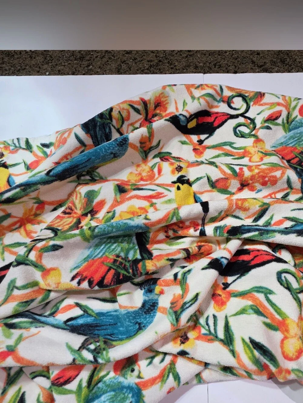 Opalhouse Beach/Bath Towel Large Tropical Bird Print  Multicolor 31